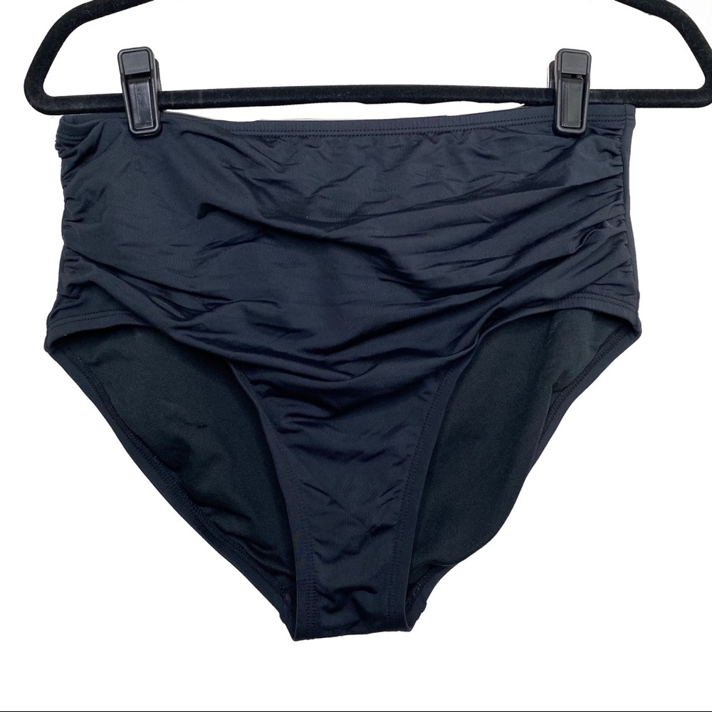 Merona Black High Waisted Gathered Waist Bikini